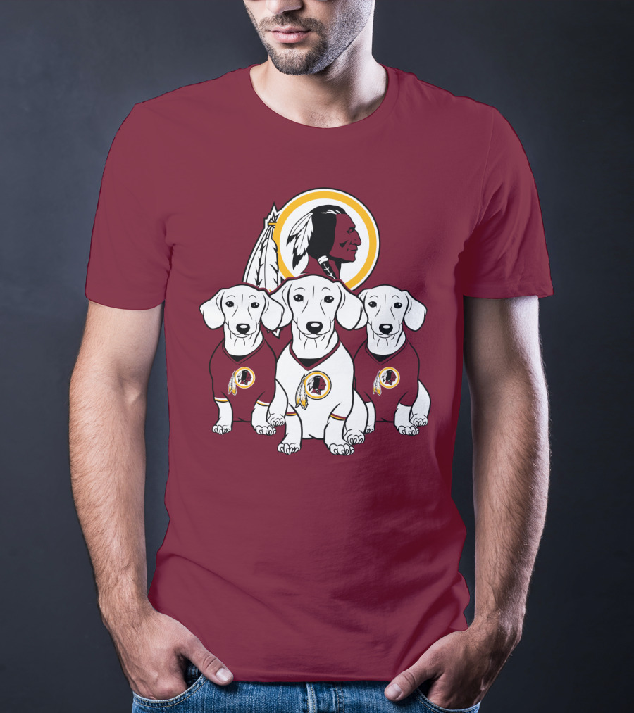 Dachshund Redskins Fan Trio T-Shirt