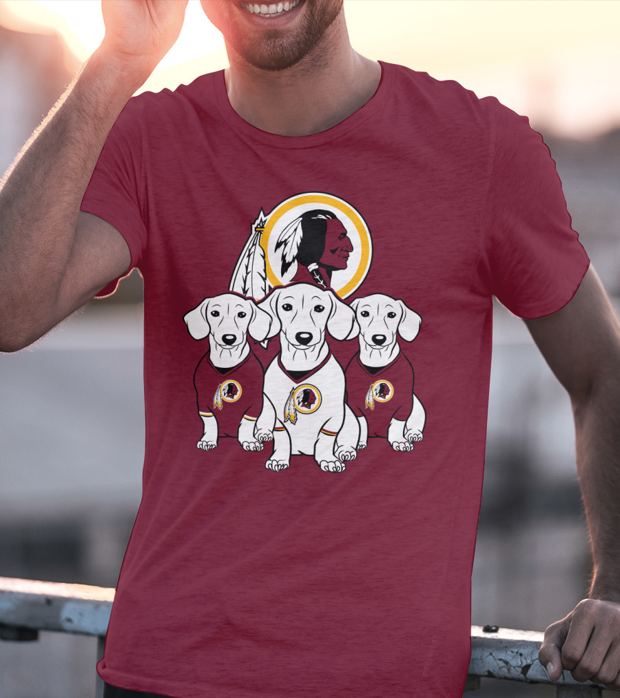 Dachshund Redskins Fan Trio T-Shirt
