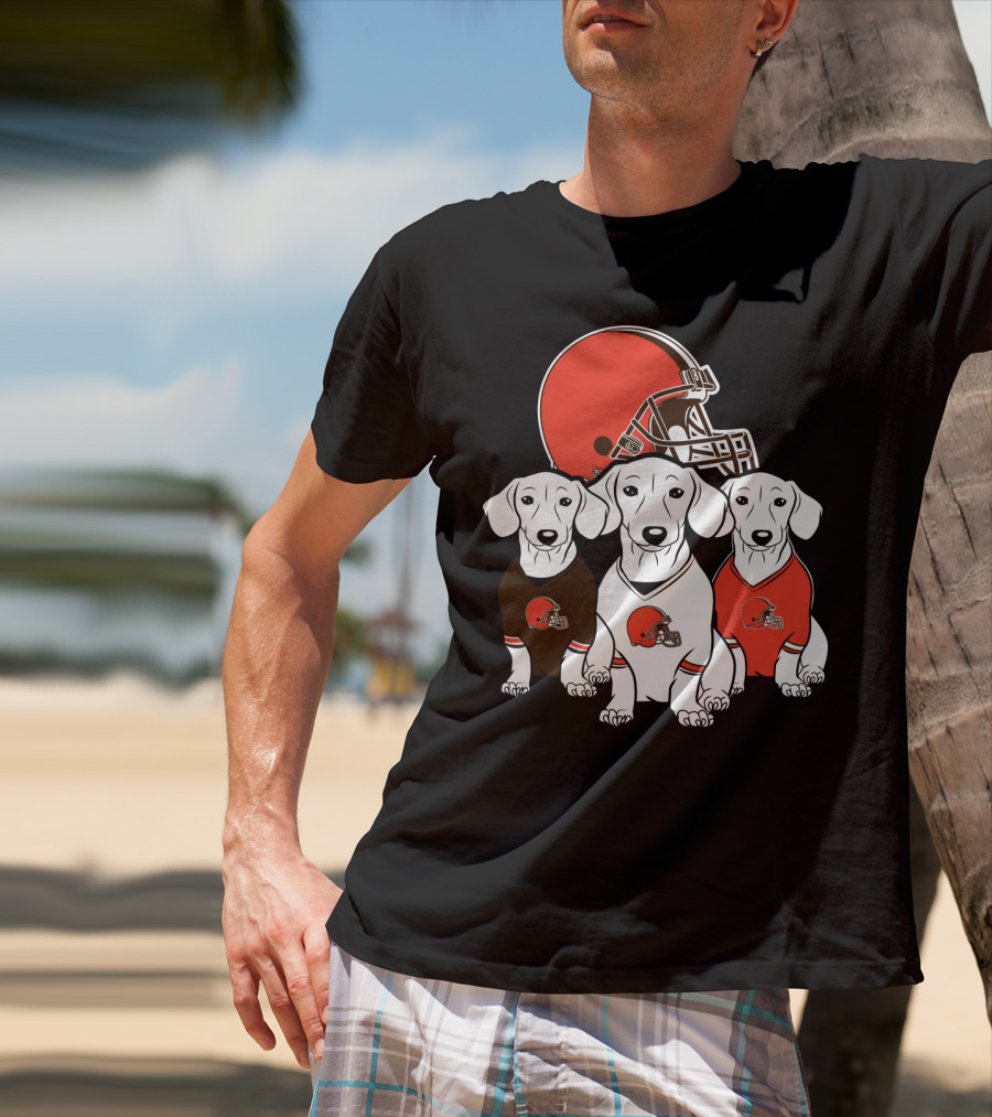 Cleveland Browns Dachshund Dog T-Shirt