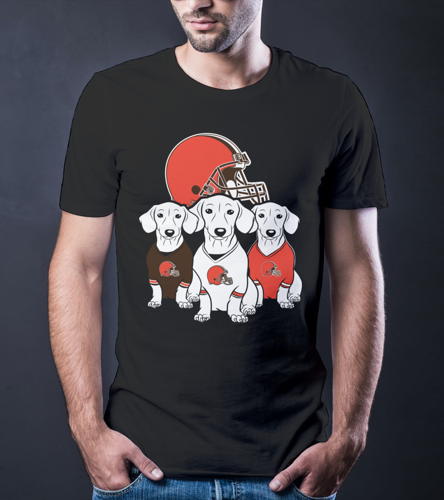 Cleveland Browns Dachshund Dog T-Shirt