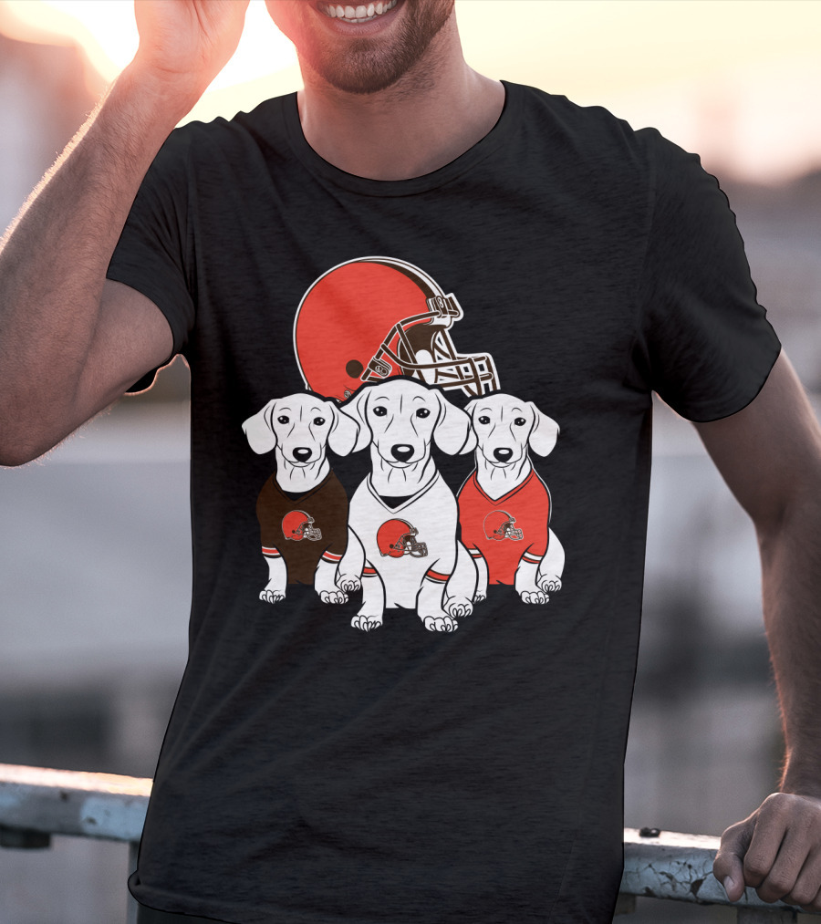 Cleveland Browns Dachshund Dog T-Shirt
