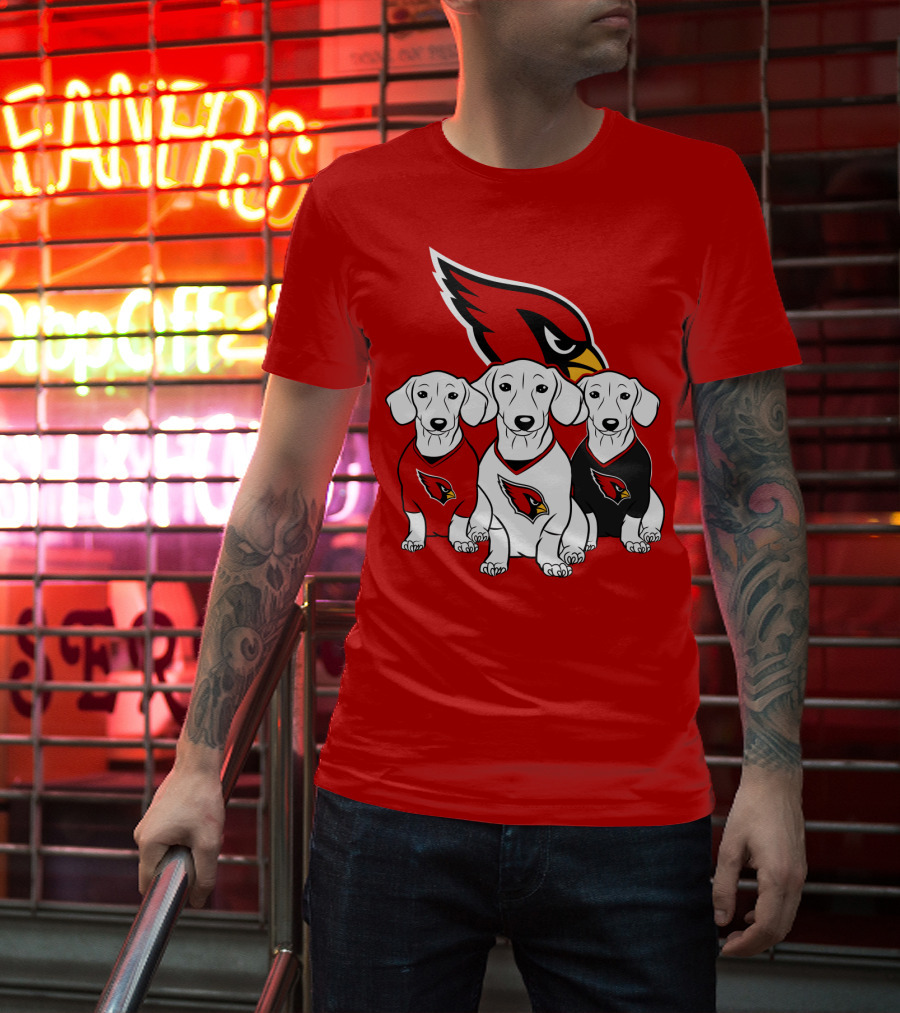 Arizona Cardinals Dachshund Trio T-Shirt