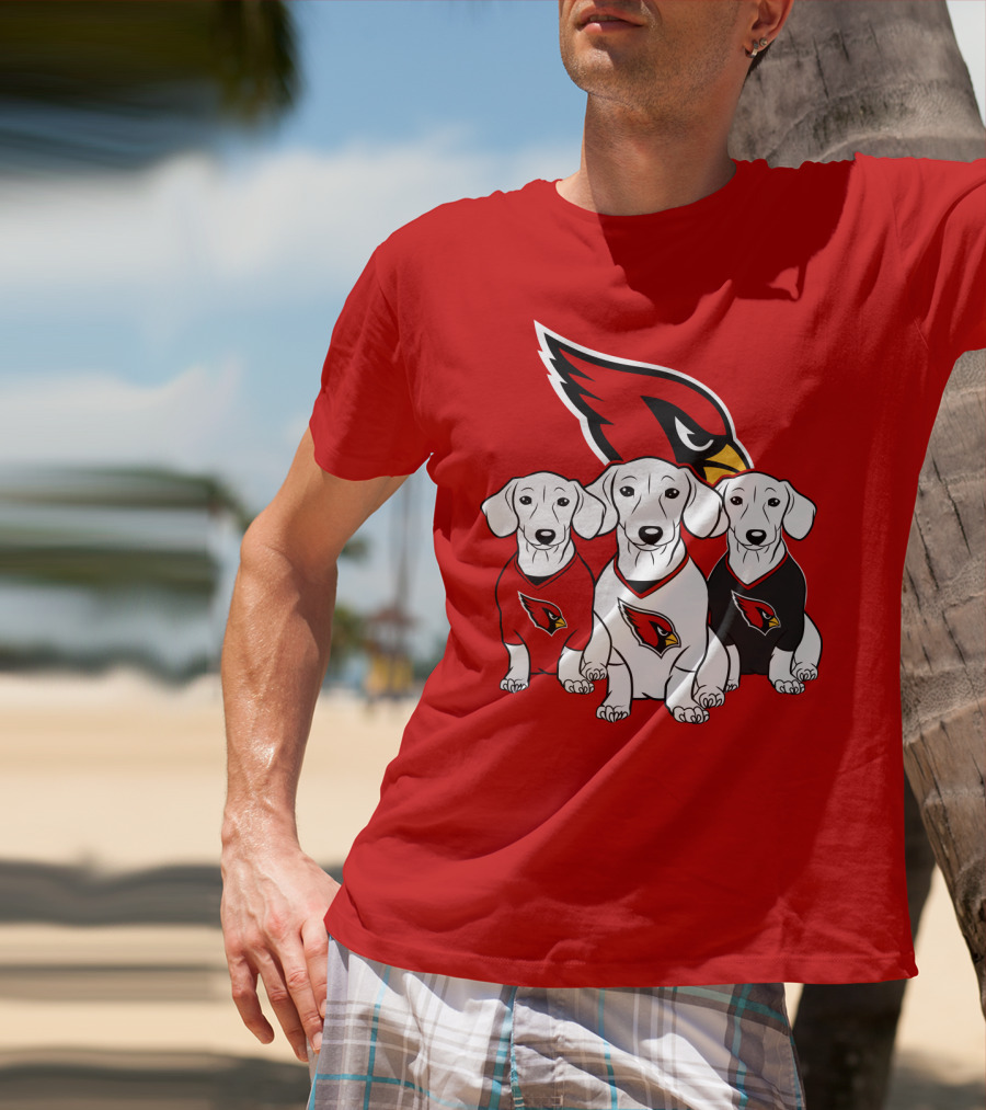 Arizona Cardinals Dachshund Trio T-Shirt