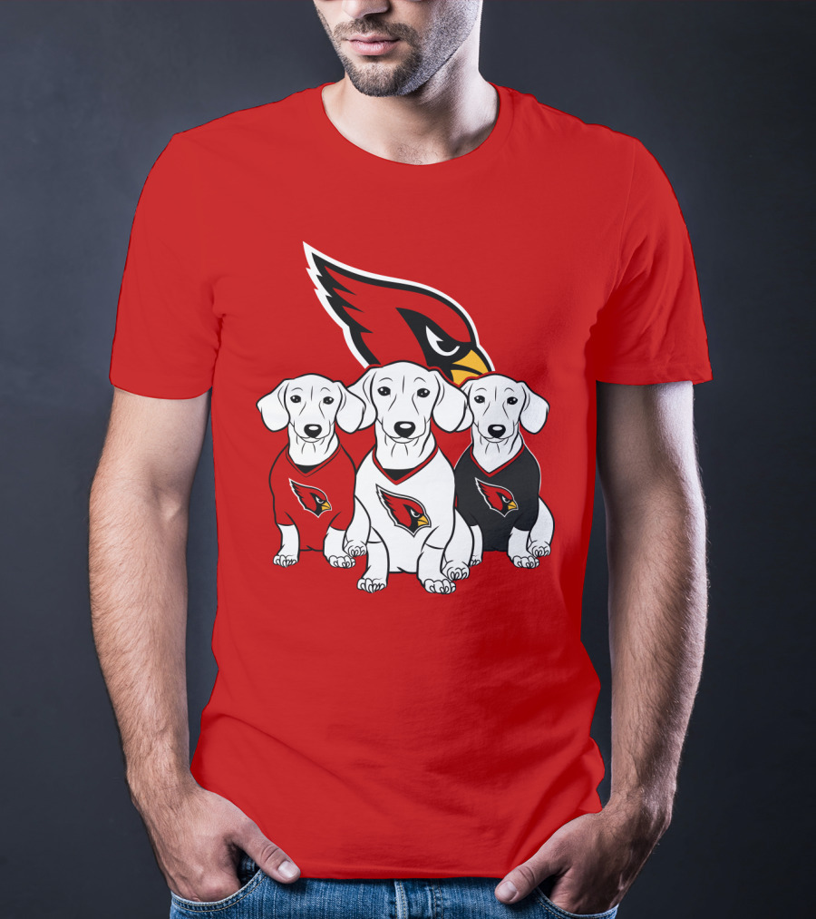 Arizona Cardinals Dachshund Trio T-Shirt