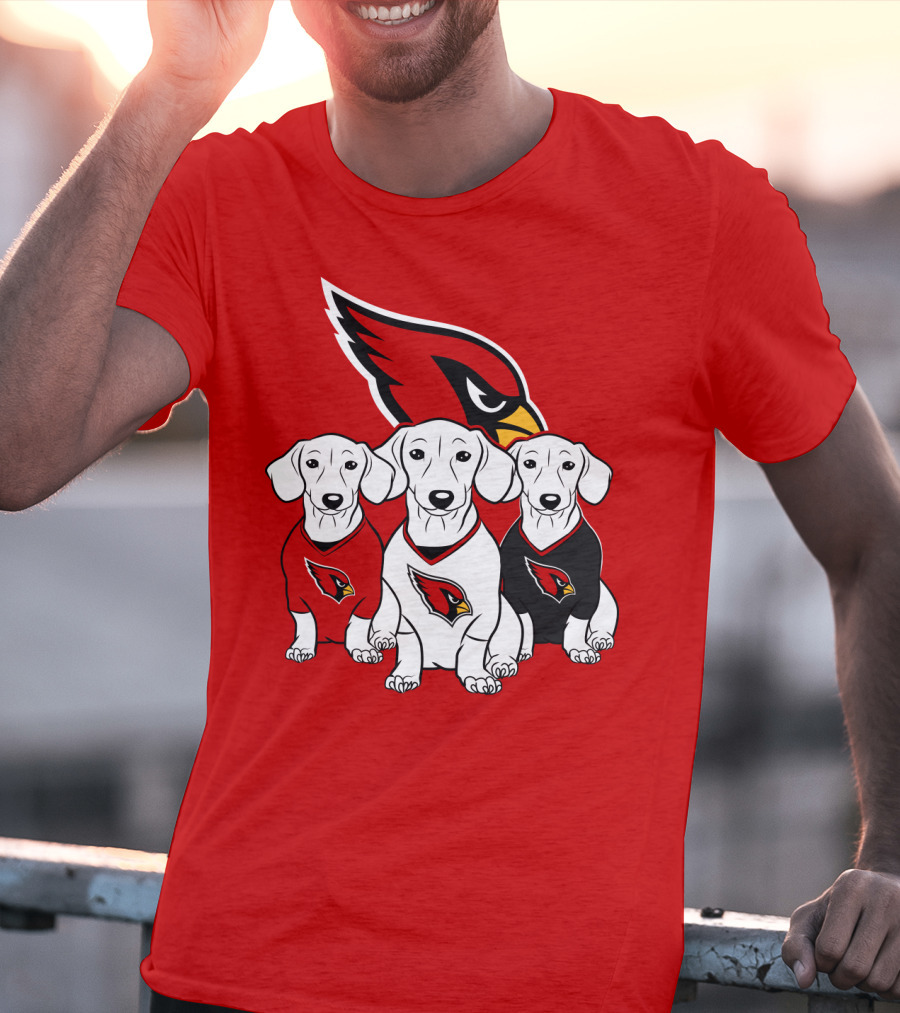 Arizona Cardinals Dachshund Trio T-Shirt