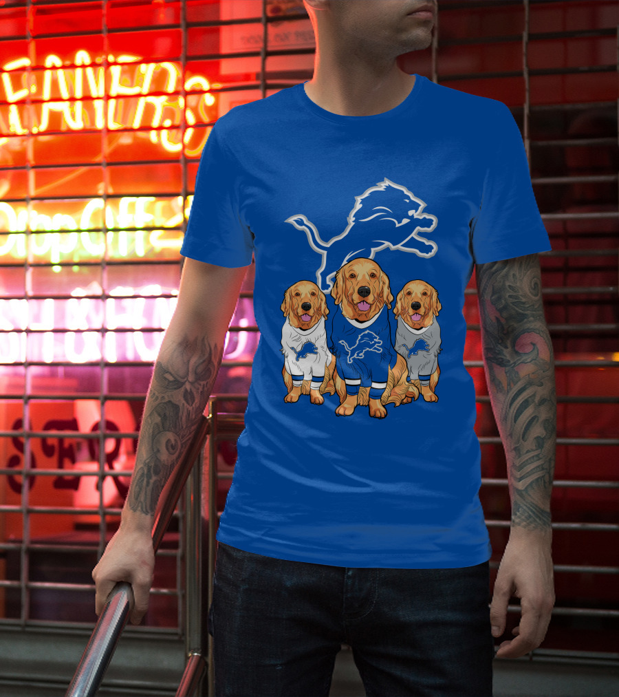 Detroit Lions Golden Retrievers T-Shirt
