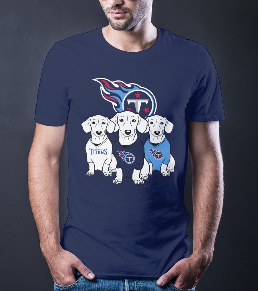 Tennessee Titans Dachshund Dog Trio T-Shirt