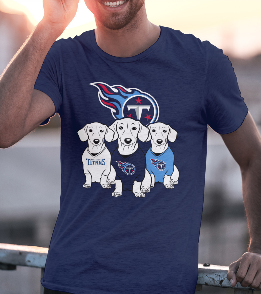 Tennessee Titans Dachshund Dog Trio T-Shirt