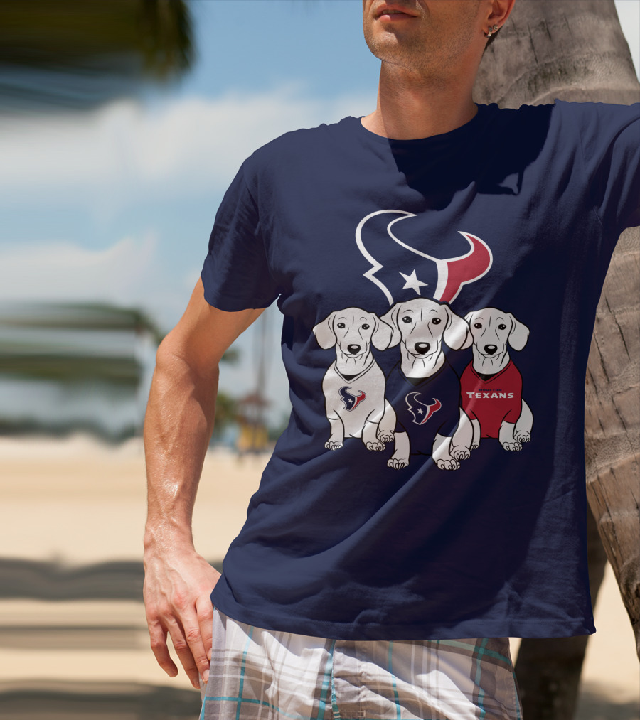 Houston Texans Dachshund  T-Shirt