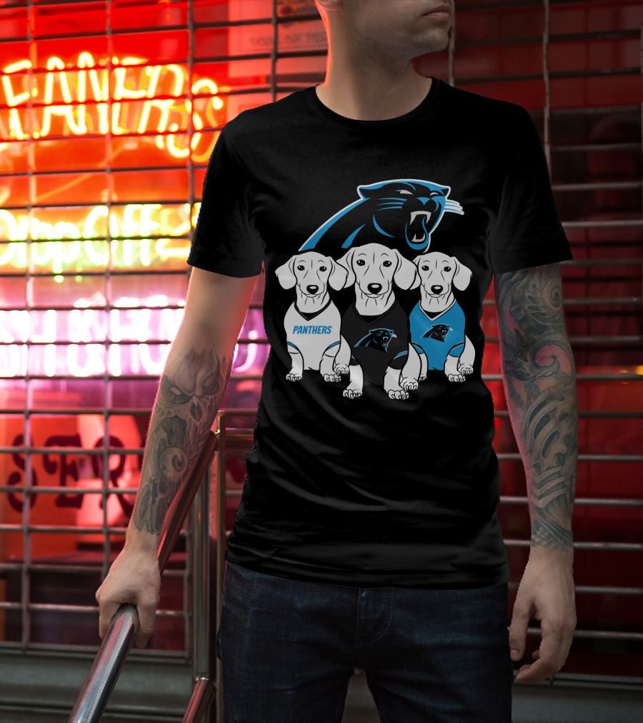 Panthers Dachshund  Dogs Trio T-Shirt