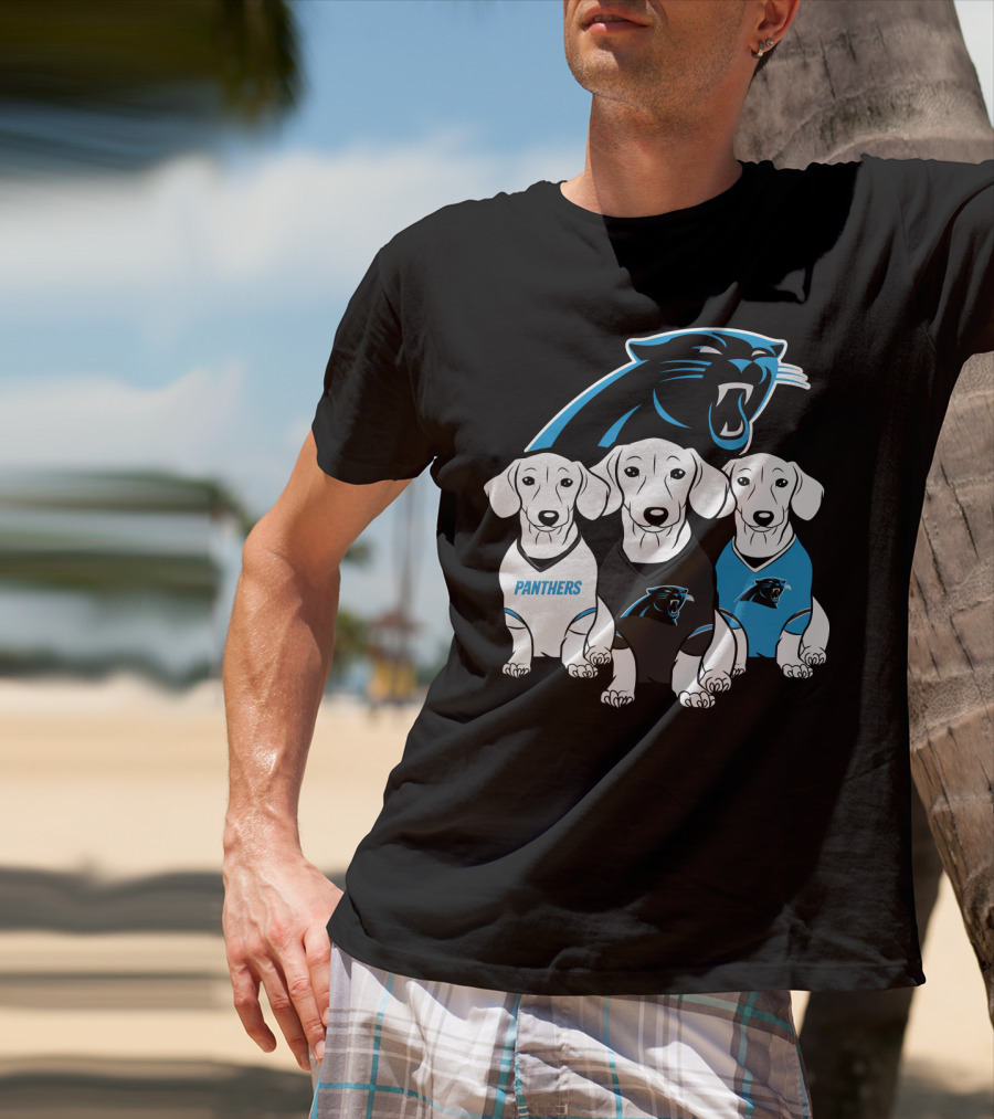 Panthers Dachshund  Dogs Trio T-Shirt