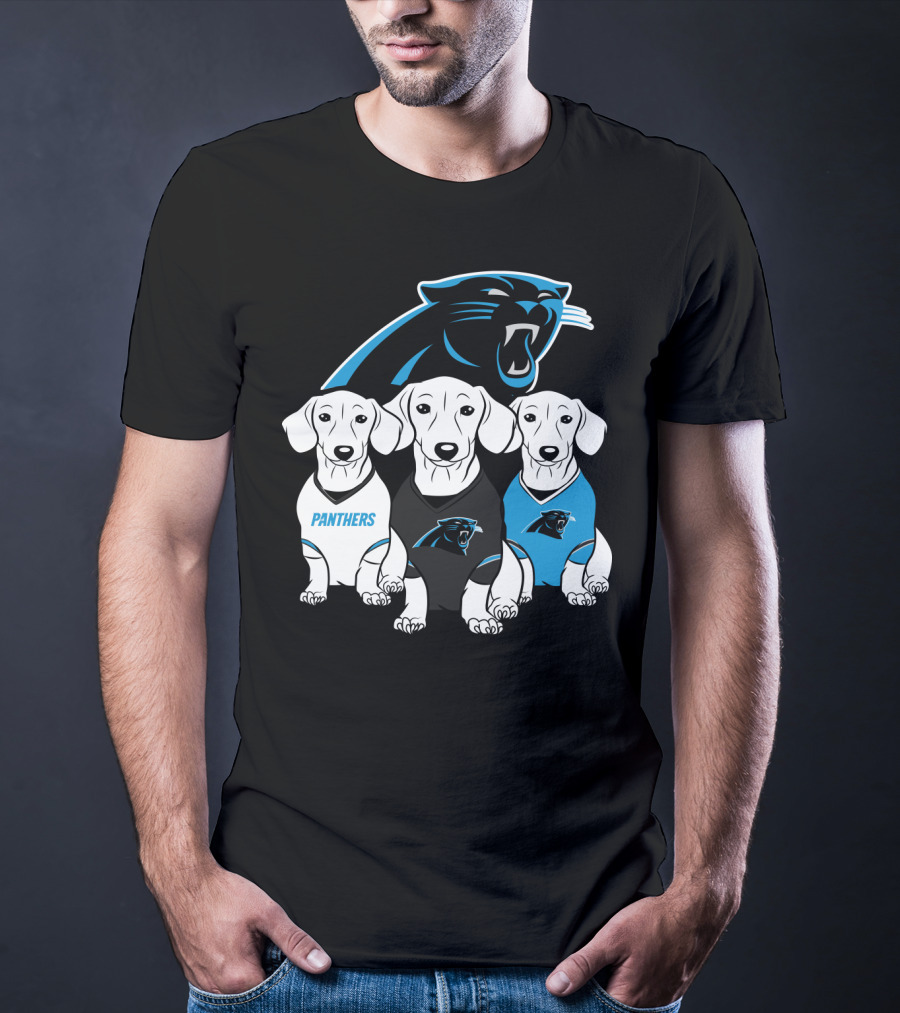 Panthers Dachshund  Dogs Trio T-Shirt