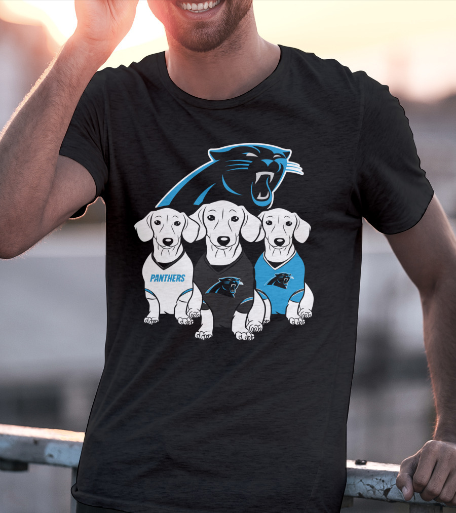 Panthers Dachshund  Dogs Trio T-Shirt