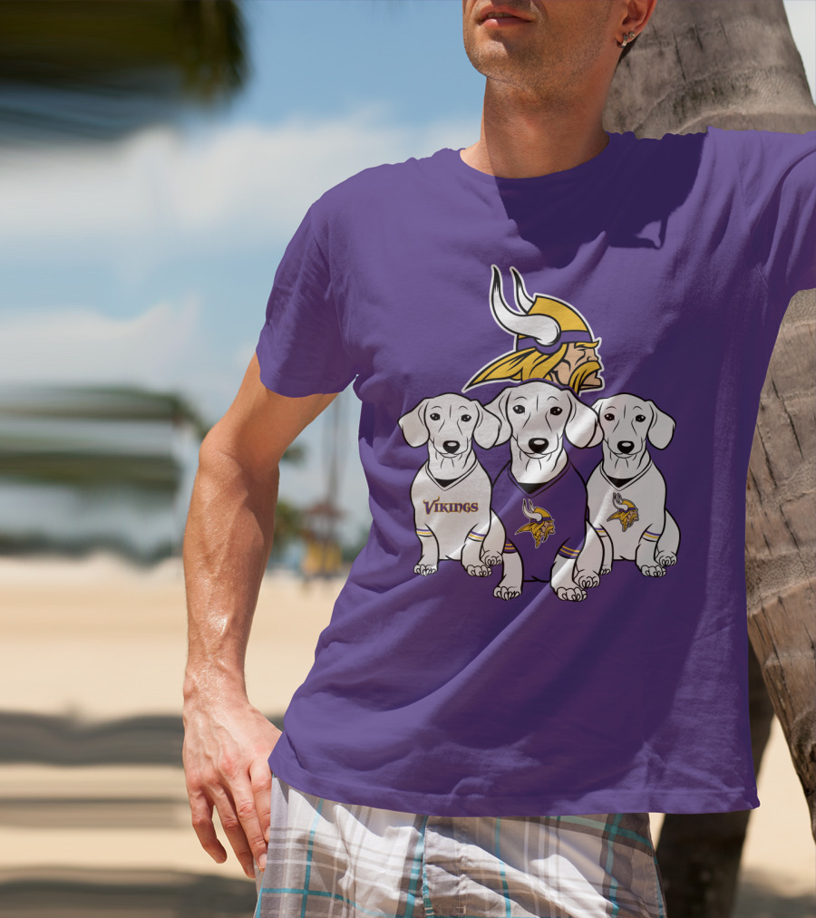 Minnesota Vikings Dachshund  Puppies T-Shirt