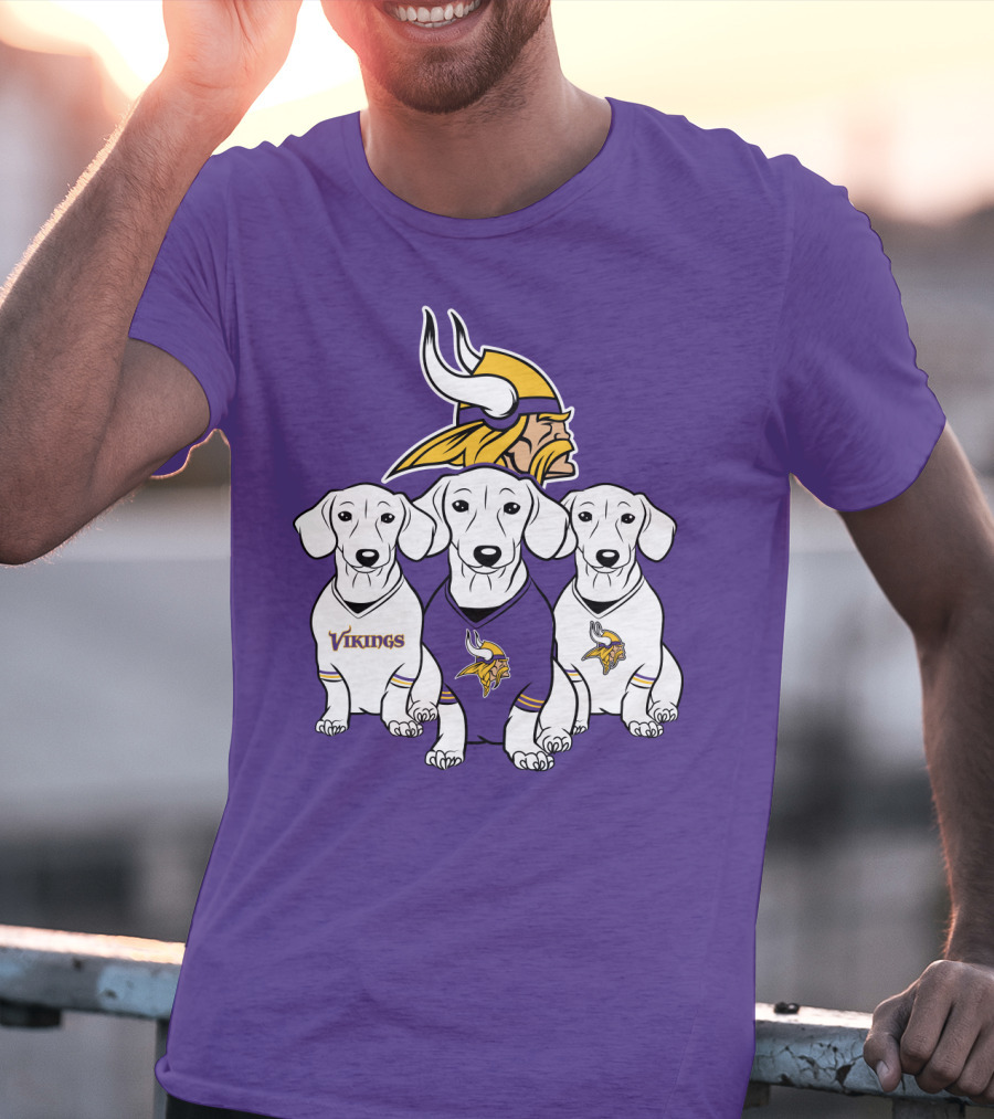 Minnesota Vikings Dachshund  Puppies T-Shirt