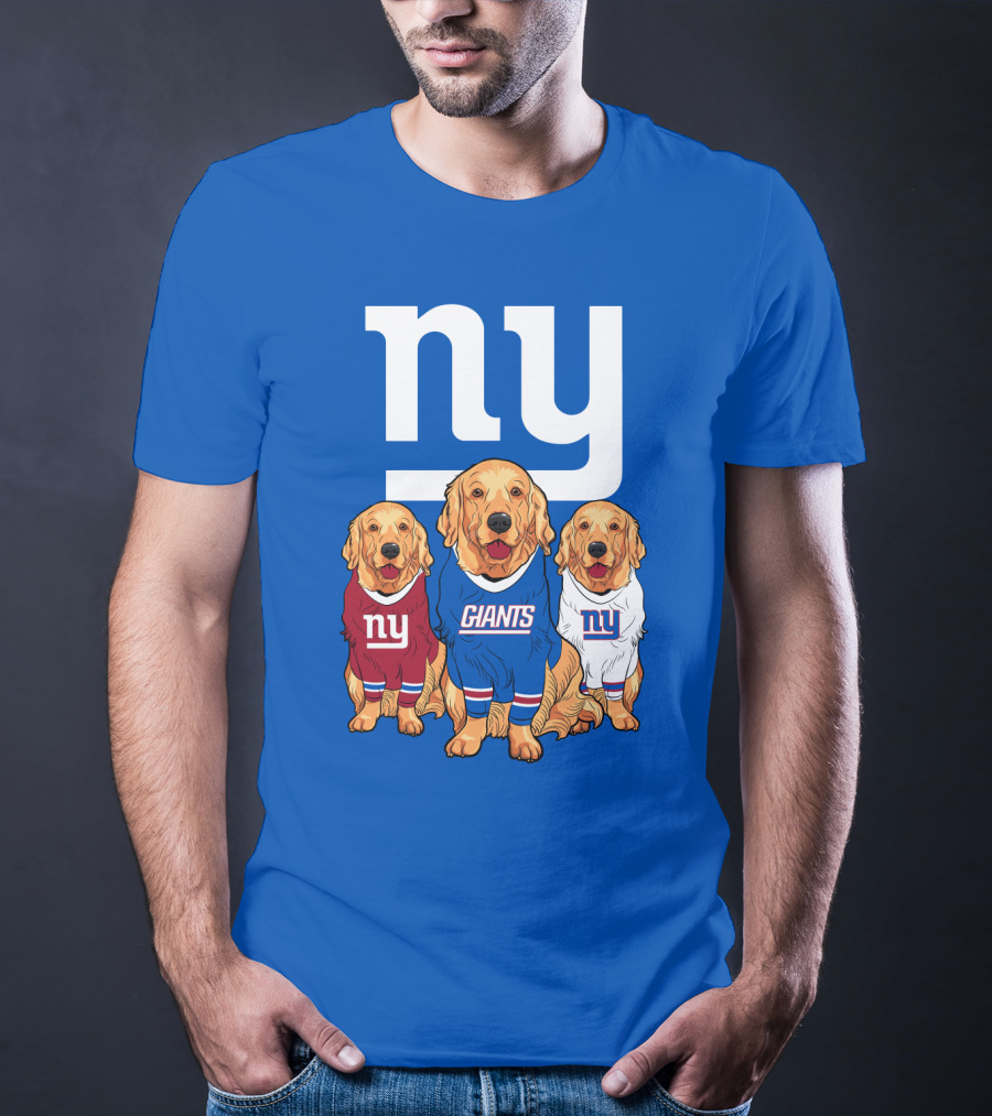 New York Giants Ny Giants Golden Retrievers T-Shirt