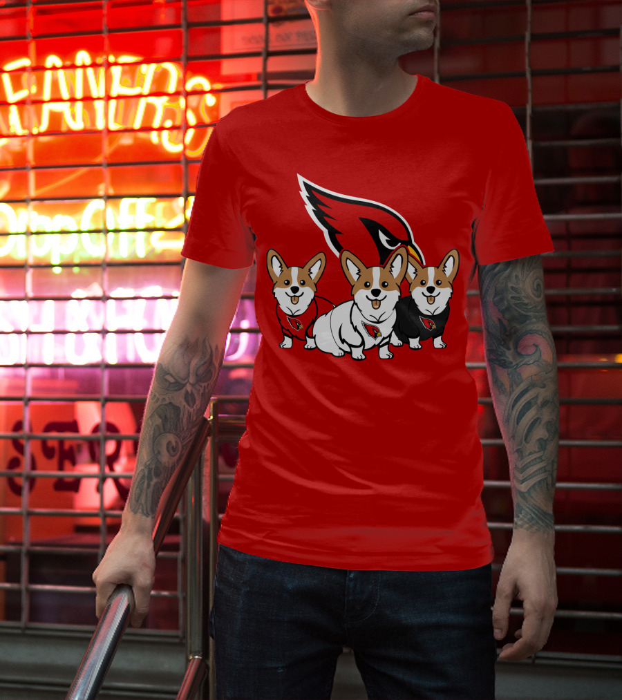 Arizona Cardinals Corgi Trio T-Shirt