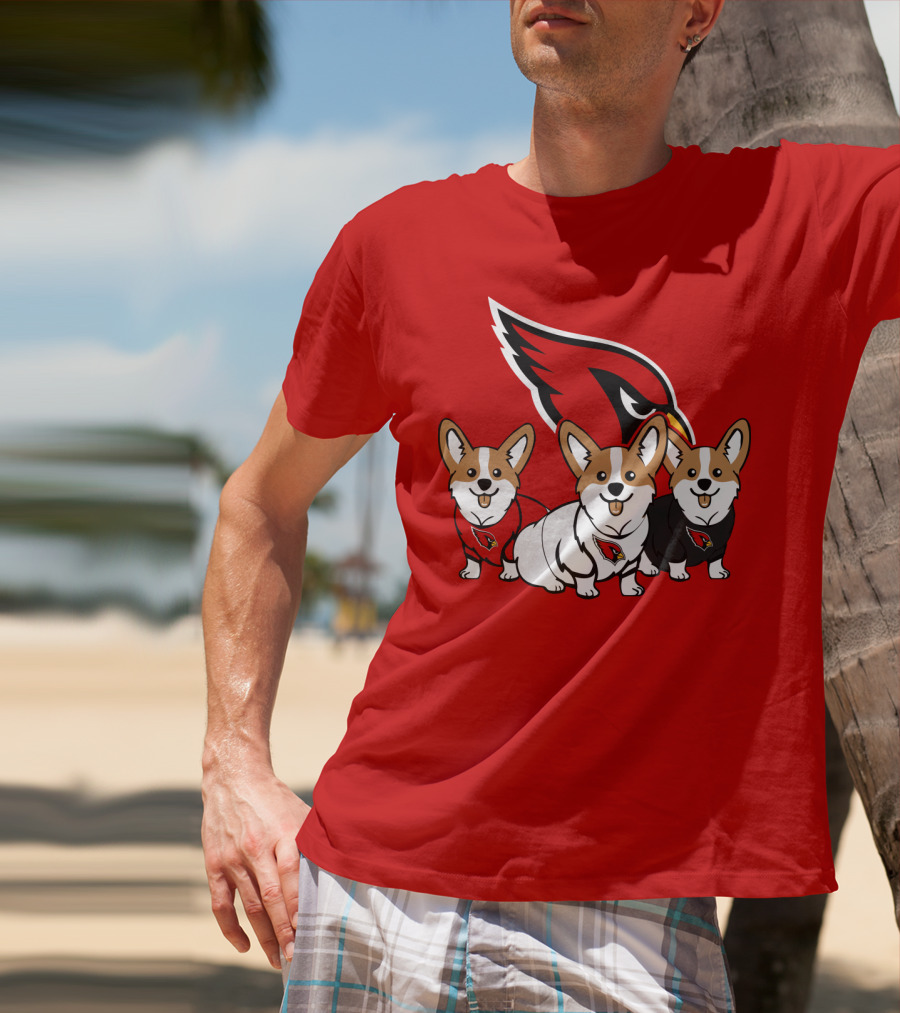 Arizona Cardinals Corgi Trio T-Shirt