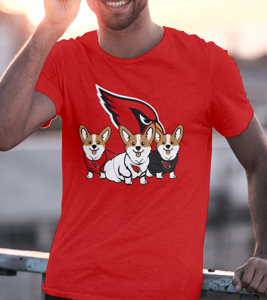 Arizona Cardinals Corgi Trio T-Shirt