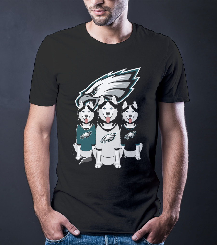Philadelphia Eagles Husky Dogs T-Shirt