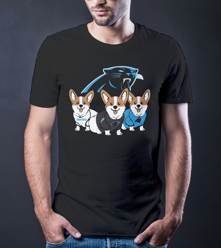 Carolina Panthers Corgi T-Shirt