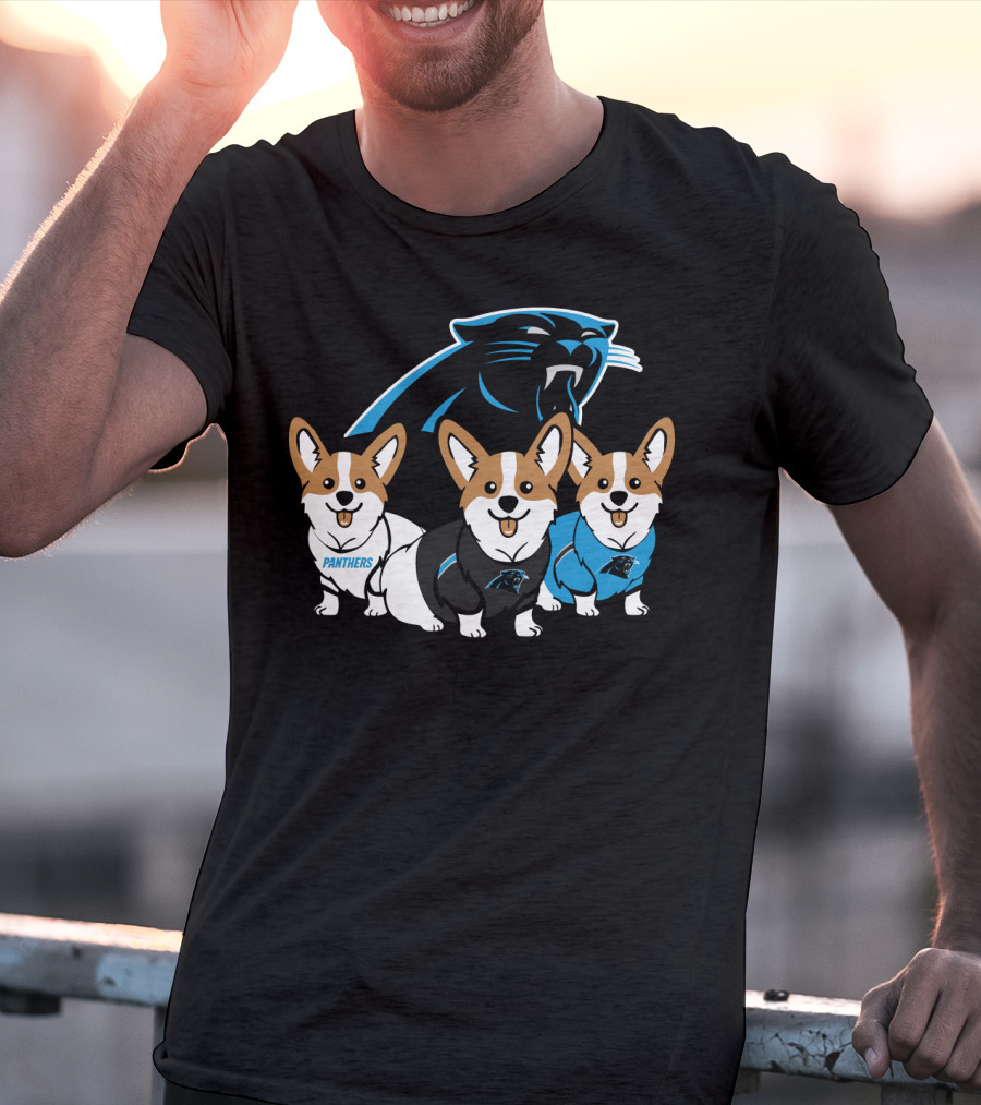 Carolina Panthers Corgi T-Shirt