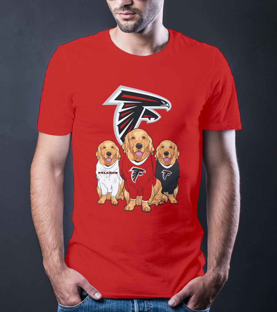Atlanta Falcons Golden Retrievers Dogs T-Shirt