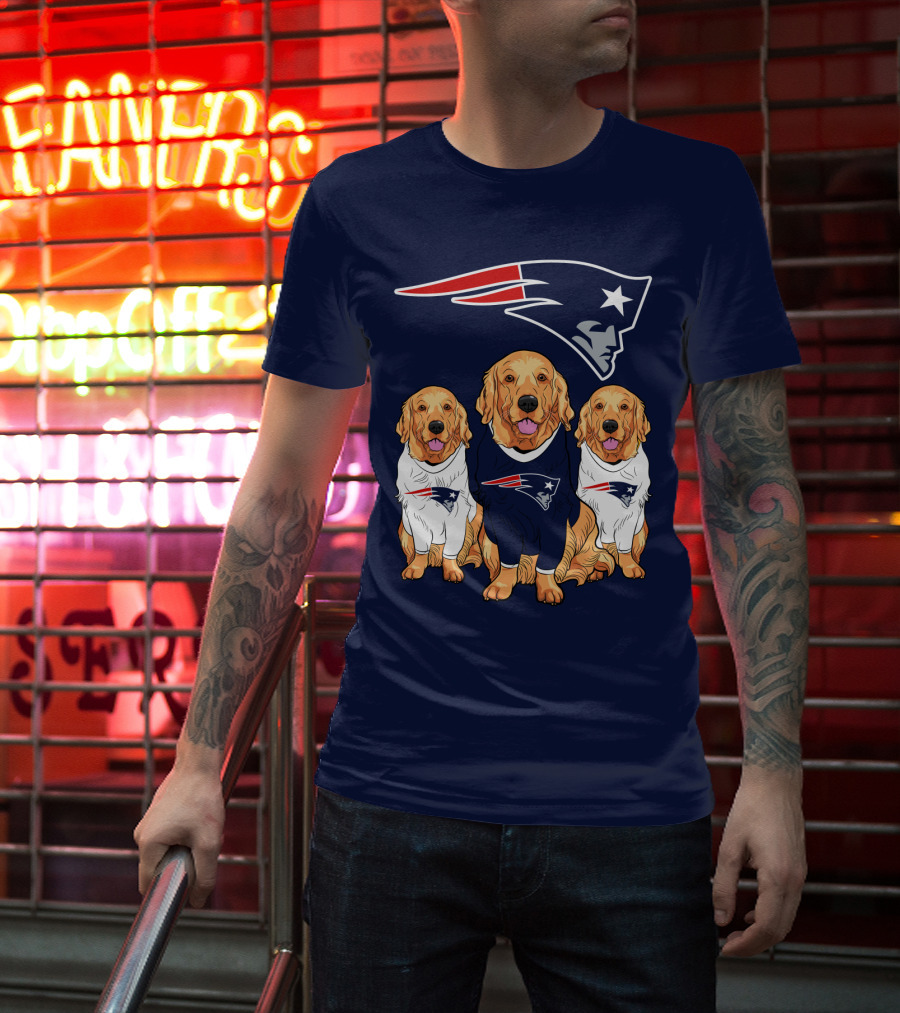Patriots Logo Golden Retrievers T-Shirt