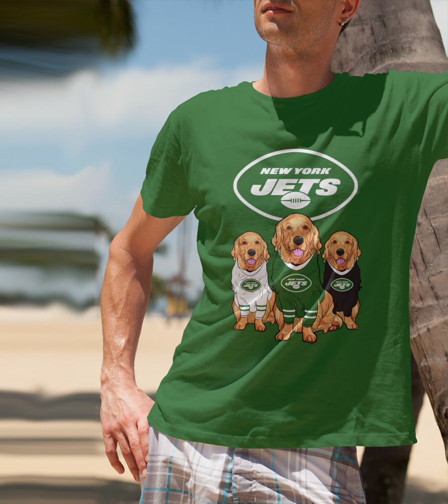 New York Jets Golden Retrievers T-Shirt
