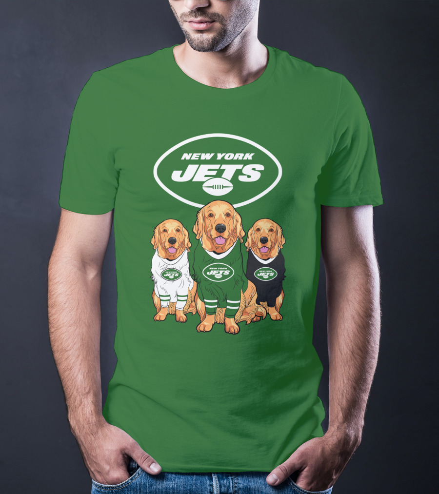New York Jets Golden Retrievers T-Shirt