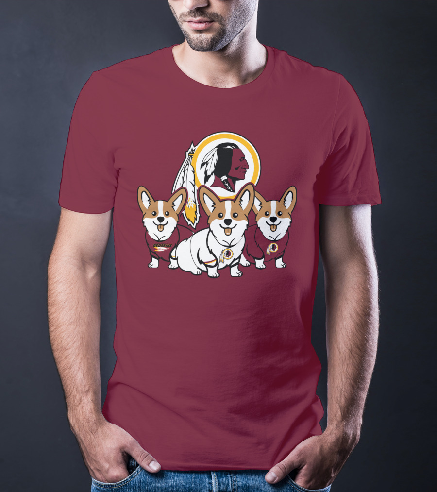 Redskins Corgis Trio Washington Football Team T-Shirt