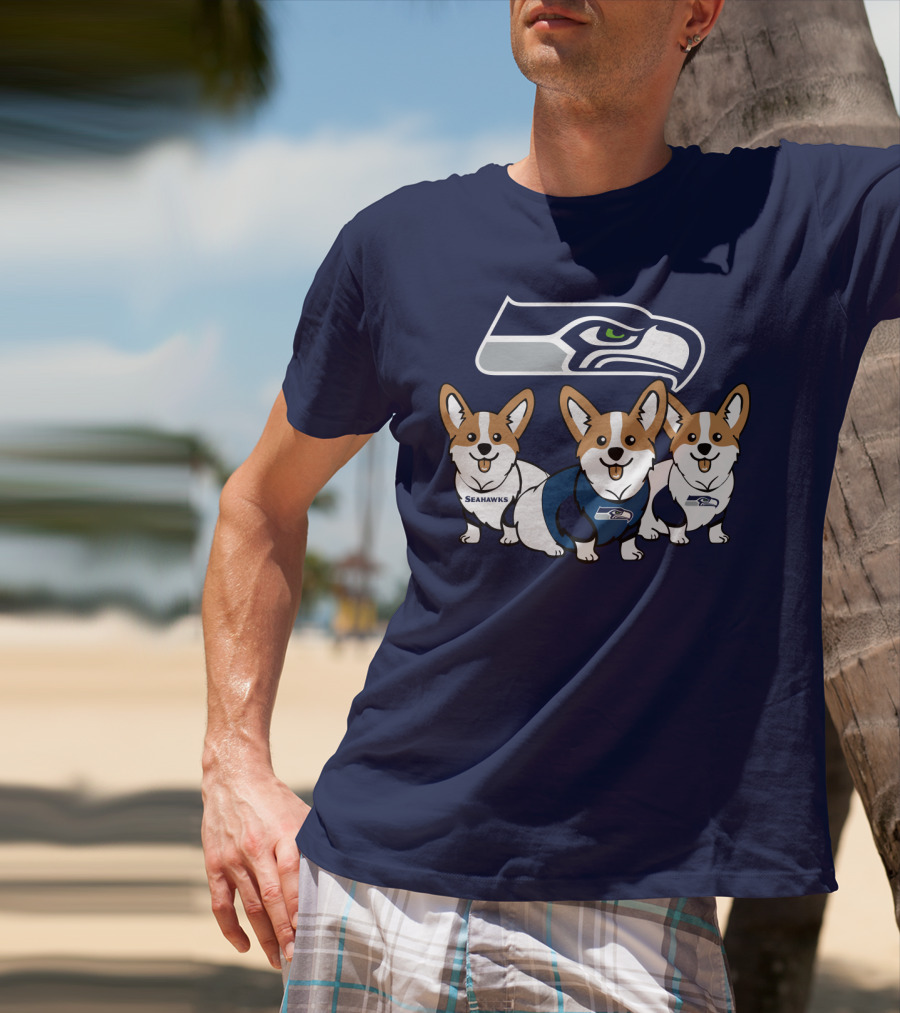Seattle Seahawks Corgis T-Shirt