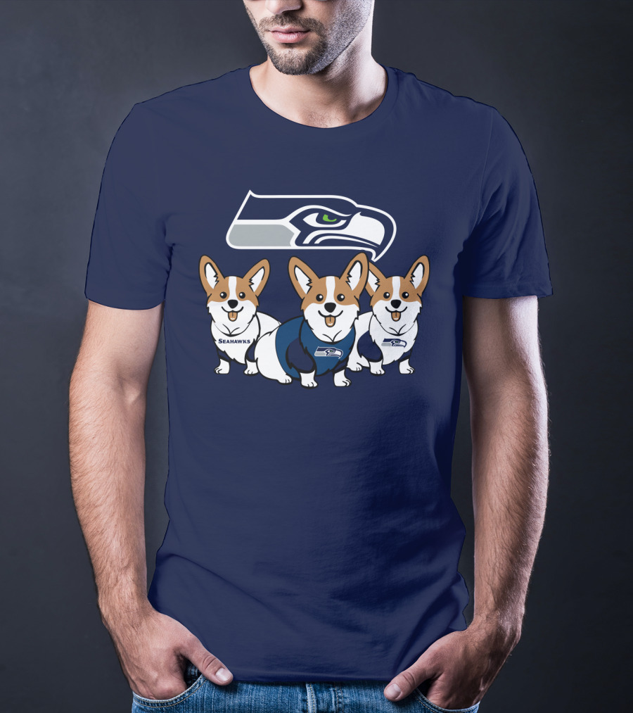 Seattle Seahawks Corgis T-Shirt
