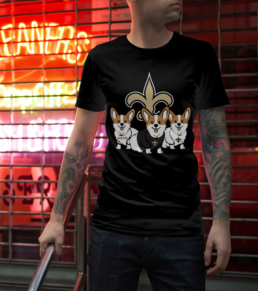  New Orleans Saints Corgi T-Shirt