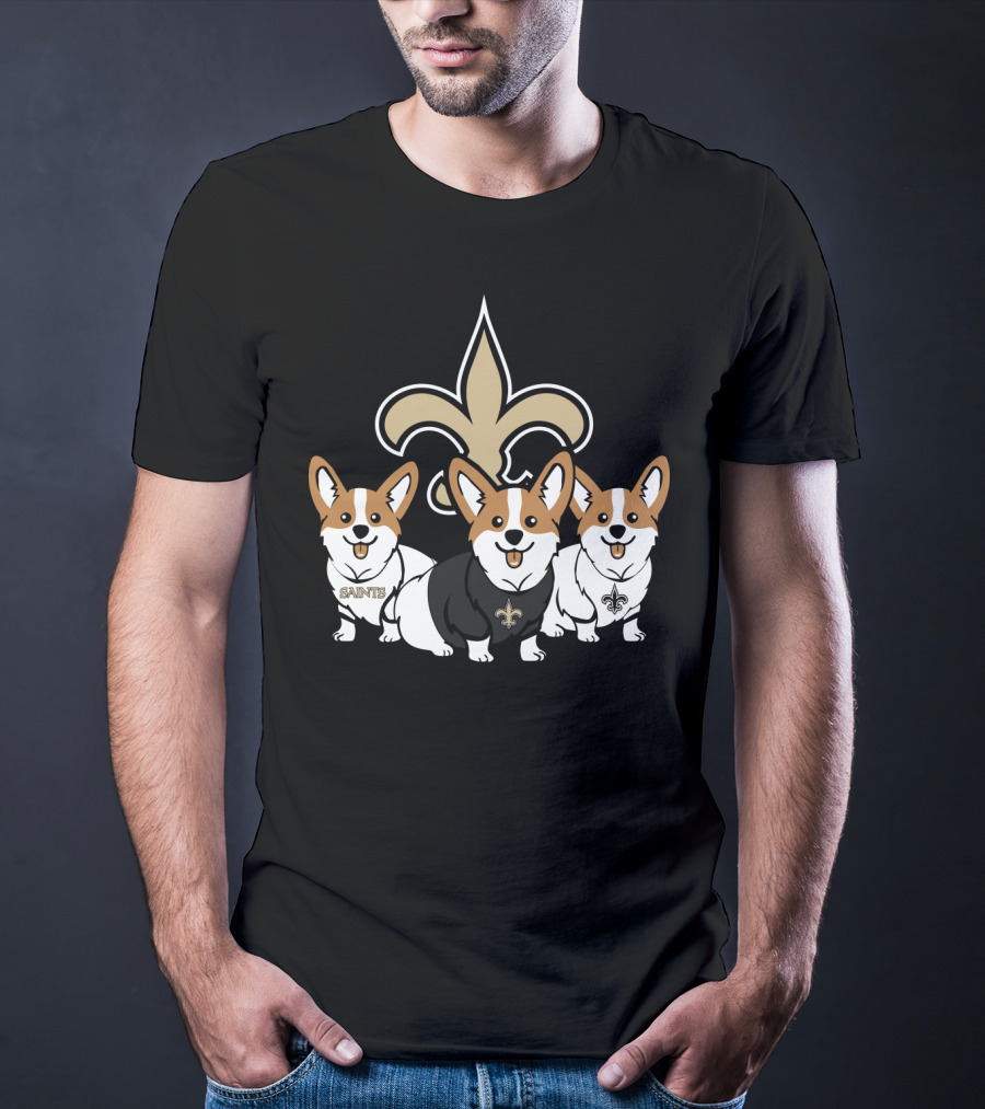  New Orleans Saints Corgi T-Shirt