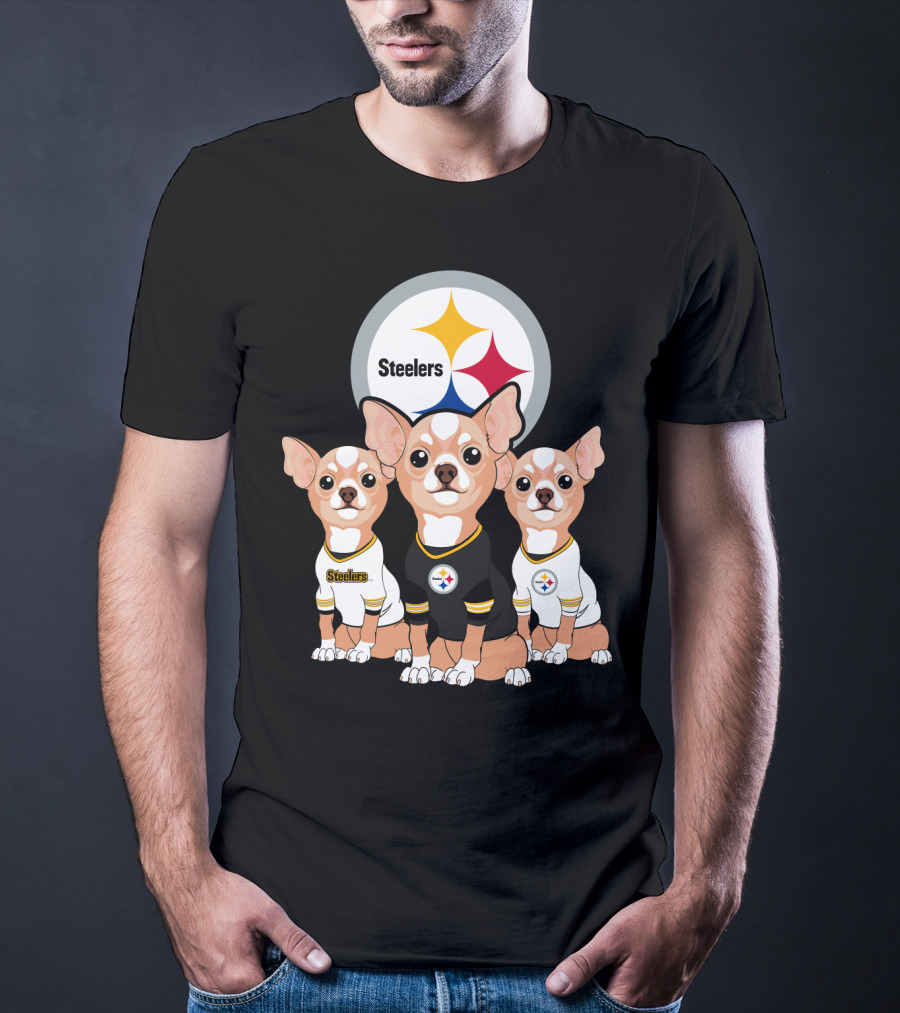 Steelers Chihuahua Trio T-Shirt