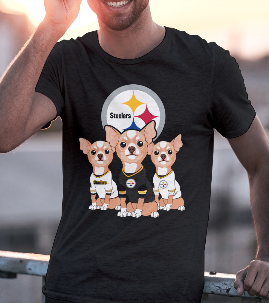 Steelers Chihuahua Trio T-Shirt