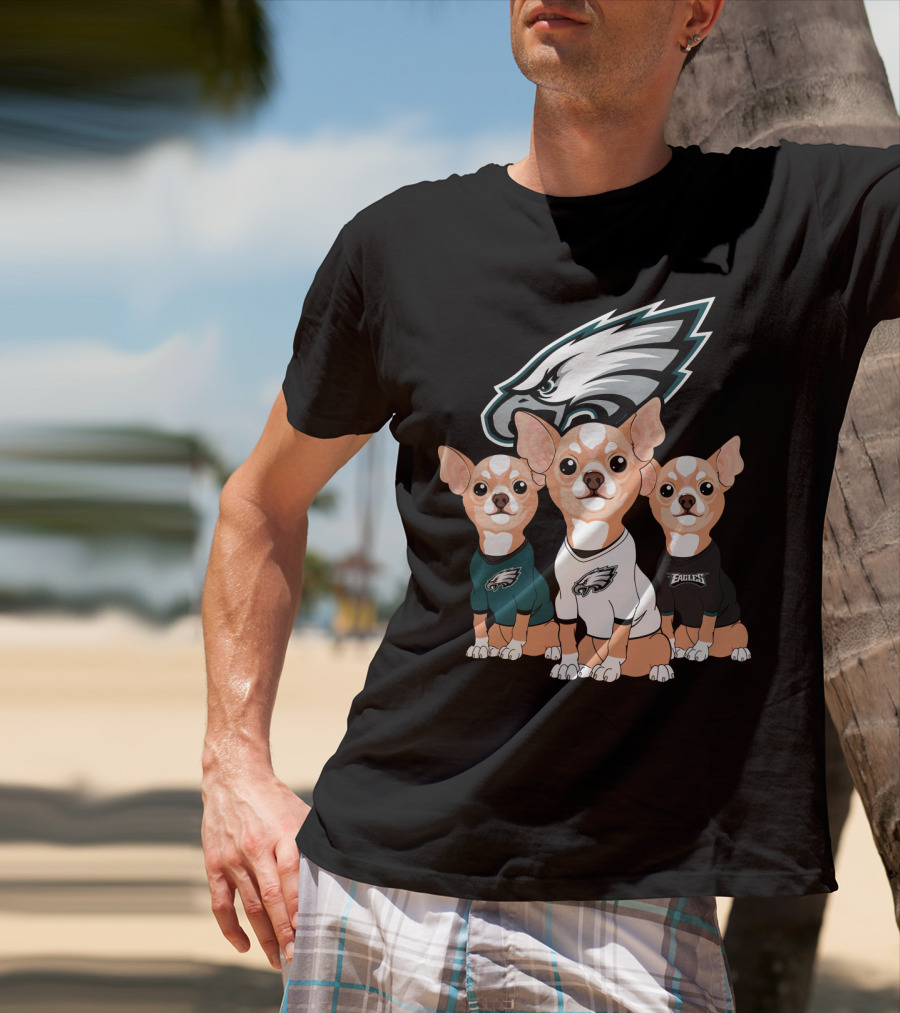 Philadelphia Eagles Chihuahua Trio T-Shirt