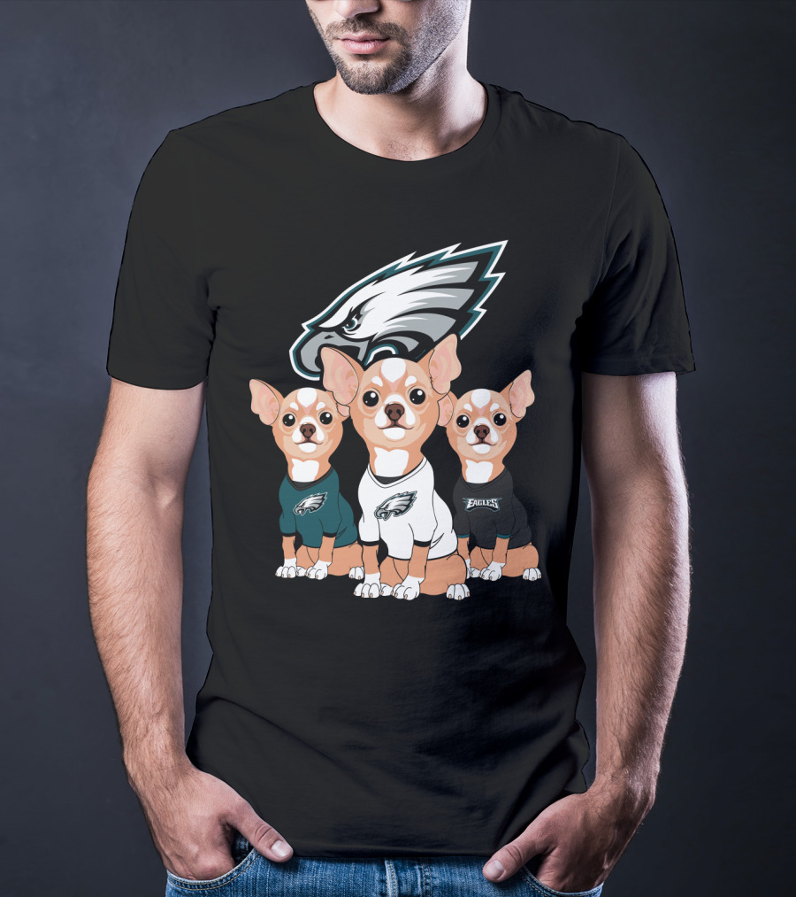 Philadelphia Eagles Chihuahua Trio T-Shirt