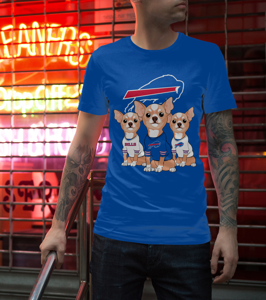 Buffalo Bills Chihuahua Trio T-Shirt