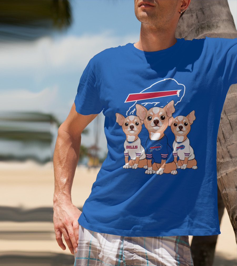 Buffalo Bills Chihuahua Trio T-Shirt