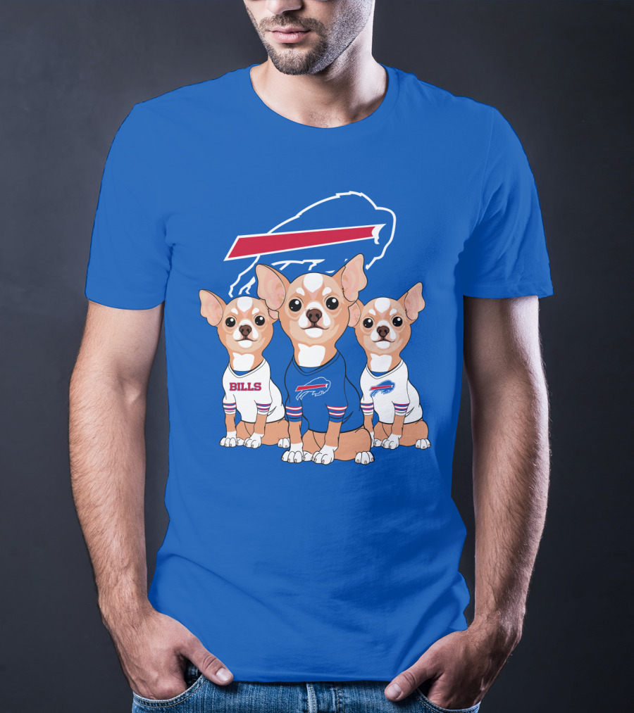 Buffalo Bills Chihuahua Trio T-Shirt