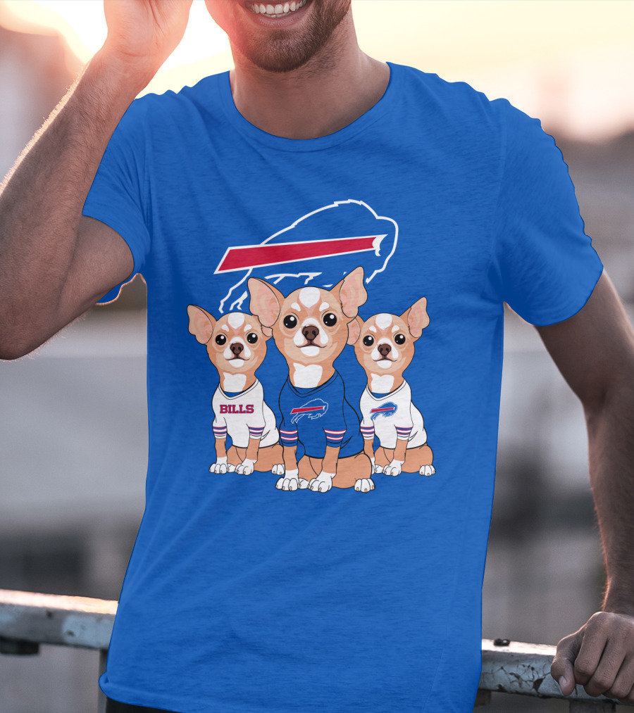 Buffalo Bills Chihuahua Trio T-Shirt