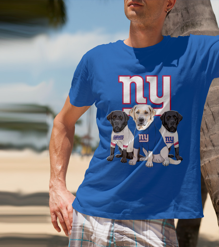 New York Giants Labrador Retriever Dogs T-Shirt