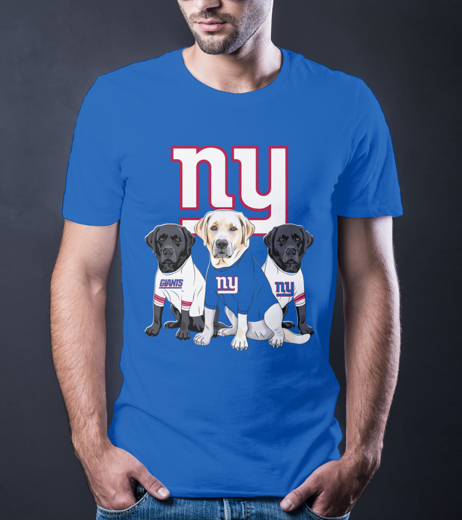 New York Giants Labrador Retriever Dogs T-Shirt