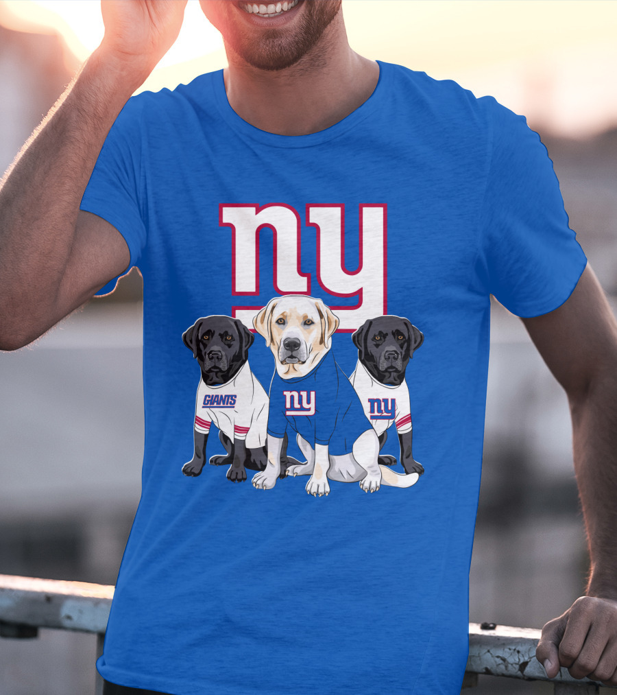 New York Giants Labrador Retriever Dogs T-Shirt