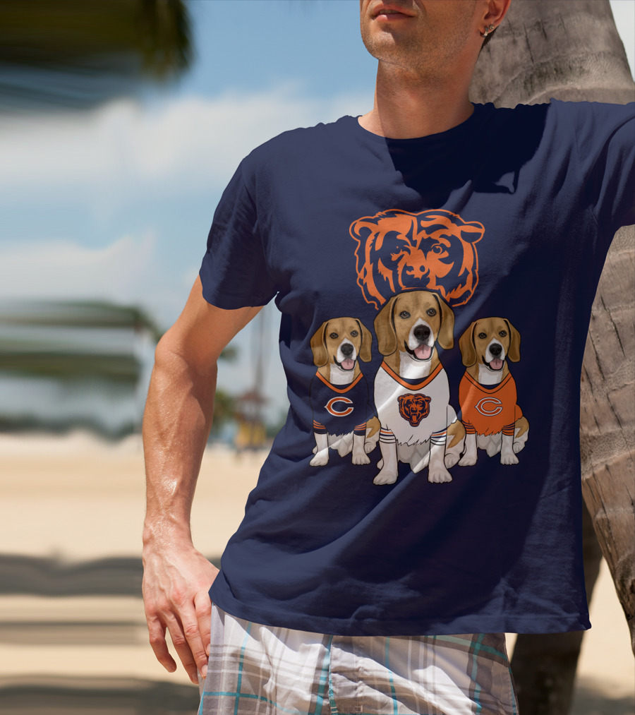 Chicago Bears Beagle Trio T-Shirt