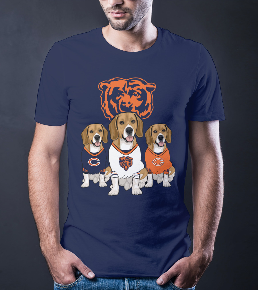 Chicago Bears Beagle Trio T-Shirt