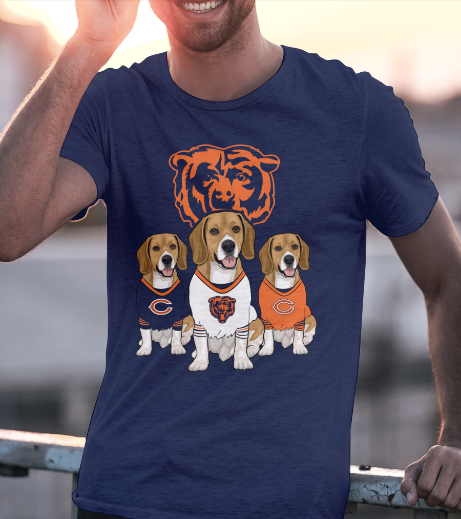 Chicago Bears Beagle Trio T-Shirt