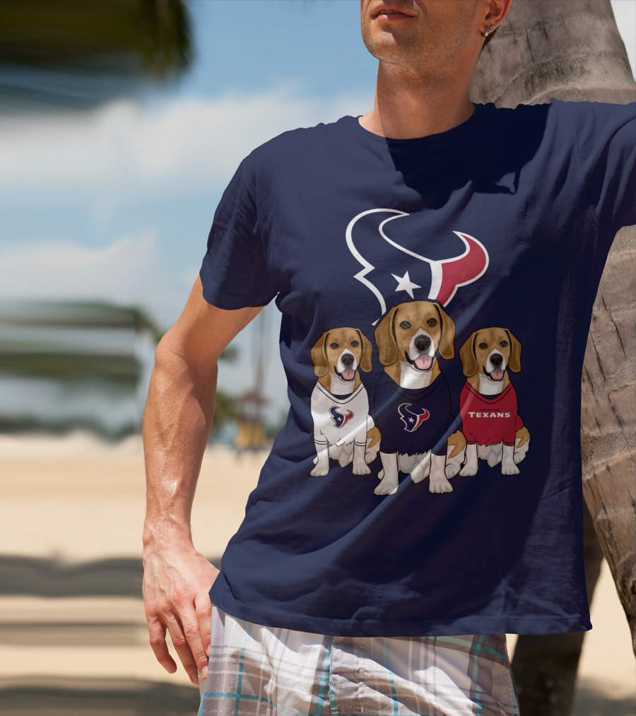 Houston Texans Beagle Trio T-Shirt